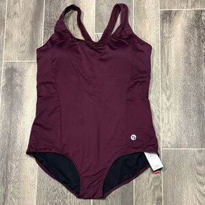 Baleaf Women's Burgundy One-Piece Swimsuit